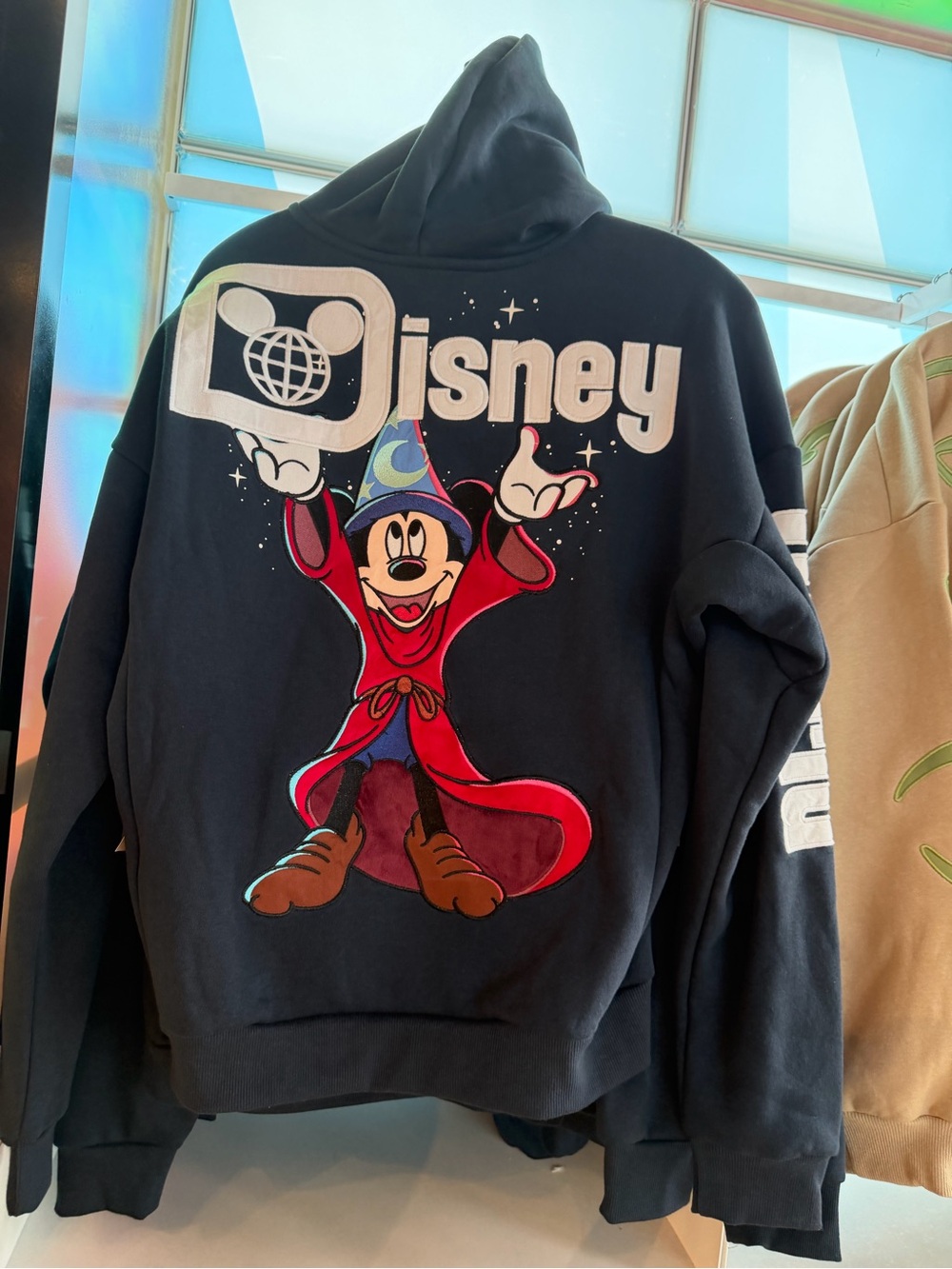 Disney Sorcerer Mickey Black Graphic Hoodie Sweater zip up hoodie